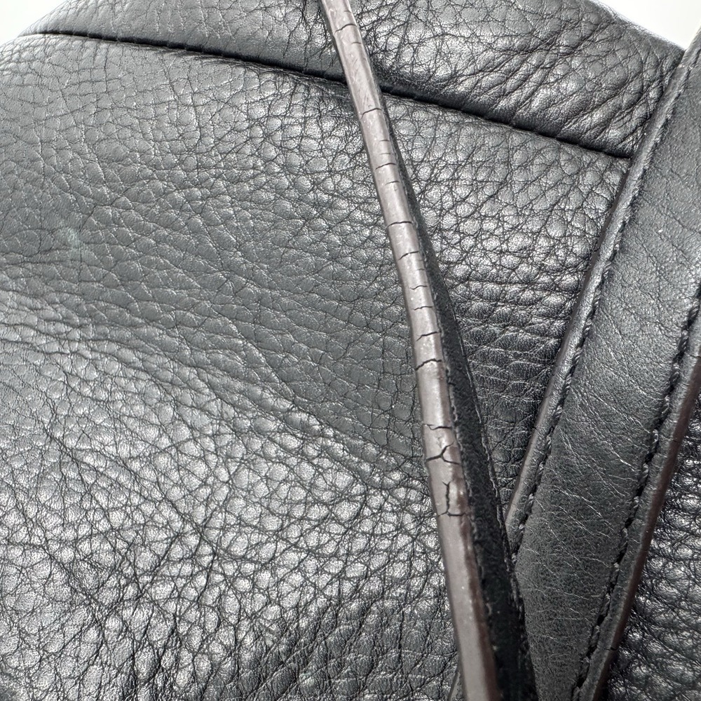 B. Makowsky Black Leather Crossbody Shoulder Bag Tassel Zip Pockets - Picture 11 of 13